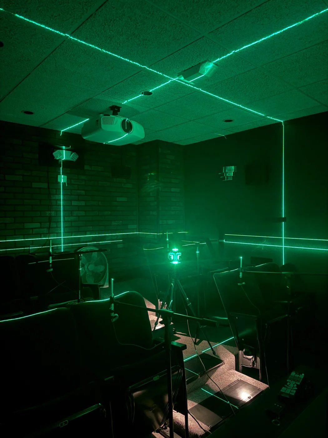 Laser alignment, client theater