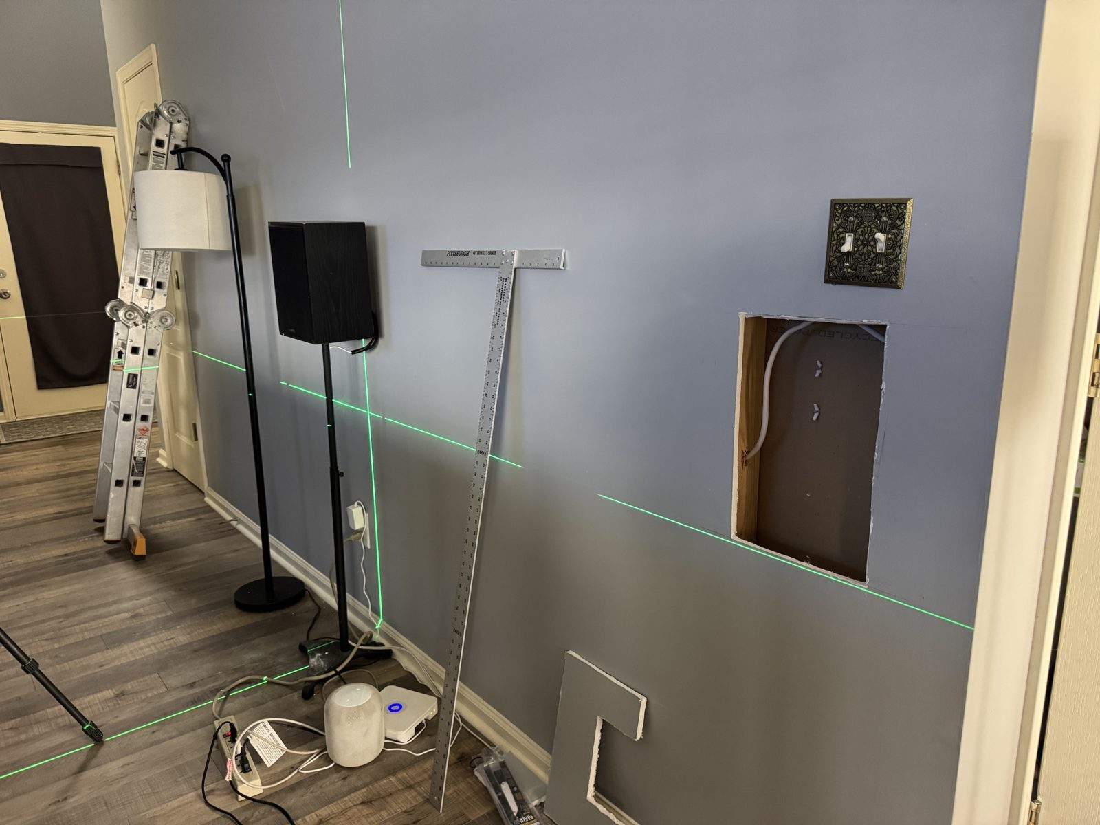 Layout for in-wall speakers